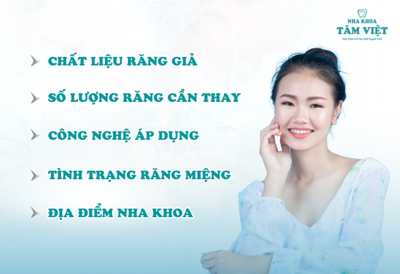 Chi phí làm răng giả tháo lắp bao nhiêu tại TPHCM? 3 Các yếu tố ảnh hưởng đến chi phí làm răng giả tháo lắp
