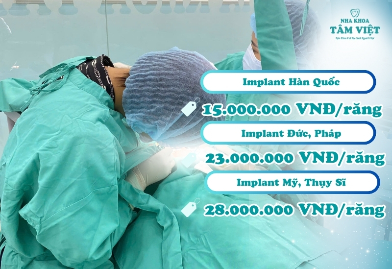 Trồng răng implant giá rẻ có tốt không? Chuyên gia giải đáp 5 Giá cấy ghép implant tại Tâm Việt