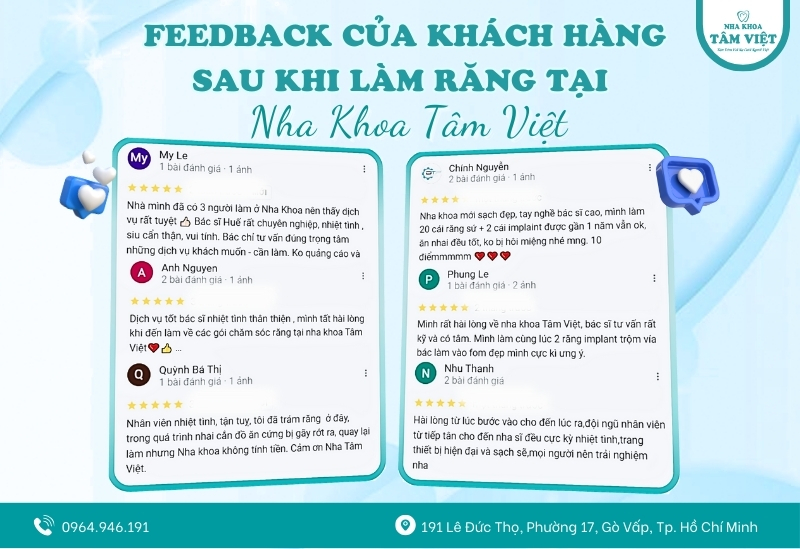 Review nha khoa trồng răng uy tín TPHCM: Ở đâu tốt nhất? 6 Đánh giá từ khách hàng