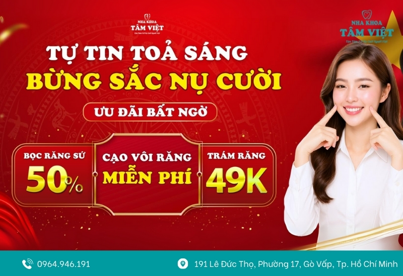 Ưu đãi cạo vôi răng miễn phí 100%