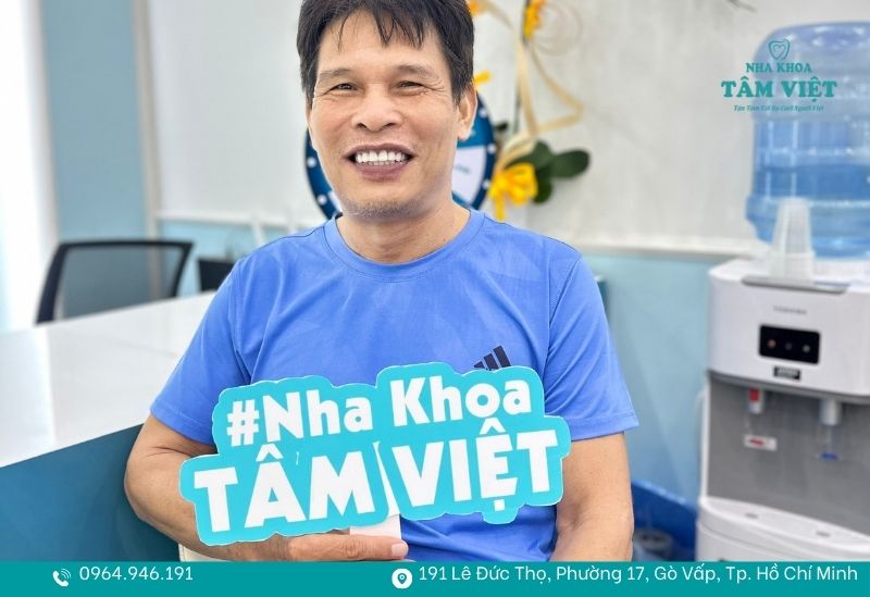 Bọc răng sứ 1 cái có được không? Chi phí và lưu ý cần biết 4 Khách hàng bọc sứ tại Tâm Việt