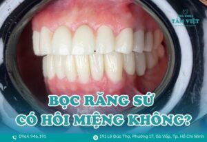 bọc răng sứ có bị hôi miệng không